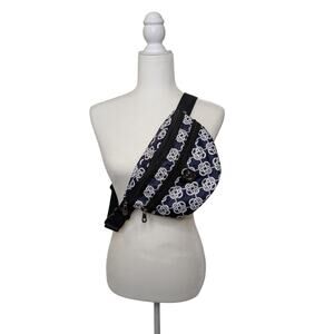 Brighton Interlock Sightseer Blue White Belt Bag Fanny Pack Womens OSFM